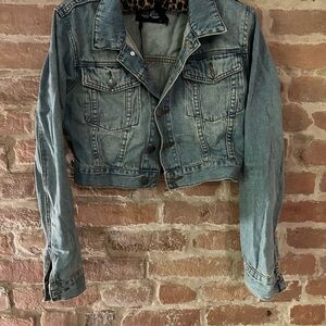 Cheap Monday Cropped Style Light Wash Denim Jacket